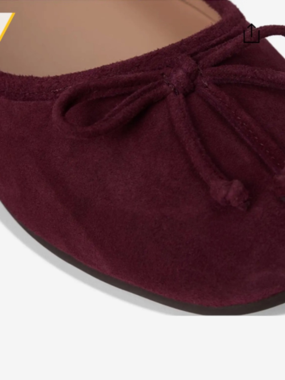 COLE HAAN  NEW w/BOX YARA SOFT BALLET FLATS in BLACK GARNET SUEDE SZ11 Burgundy